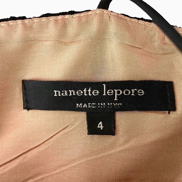 NANETTE LEPORE Courtesan Black Lace Crop Top - Picture 4 of 11